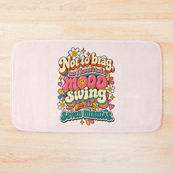 Item preview, Mood Swings Retro Hippie Typography designed and sold by Festive Bug.