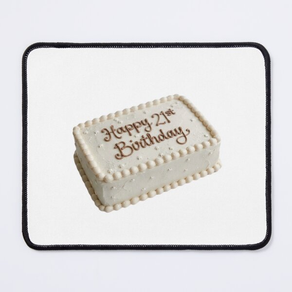 Item preview, Happy 21st birthday 21 cute adorable cake party vanilla white kawaii designed and sold by CheeseBlueprint.