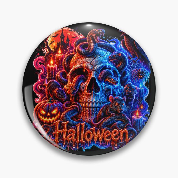 Item preview, Spooky Halloween Halloween Pumpkin rat skull snake designed and sold by QuiteOrbit.