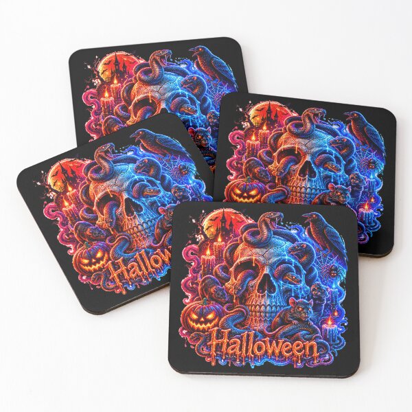 Item preview, Spooky Halloween Halloween Pumpkin rat skull snake designed and sold by QuiteOrbit.