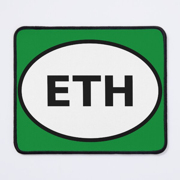 Item preview, Ethiopia ETH International Oval Sticker · Minimalist African Travel Identity designed and sold by The Digital Compass.