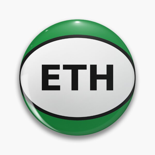Item preview, Ethiopia ETH International Oval Sticker · Minimalist African Travel Identity designed and sold by The Digital Compass.