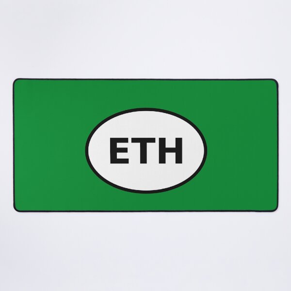 Item preview, Ethiopia ETH International Oval Sticker · Minimalist African Travel Identity designed and sold by The Digital Compass.