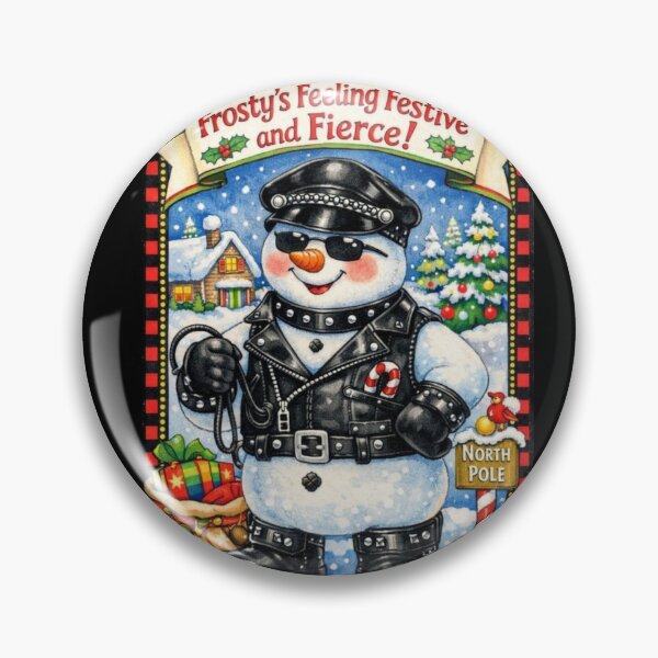 Item preview, Camp Christmas Gang Gay Leather Collection "Frosty's Feeling Fierce" Gay Leather Pride Graphic Design designed and sold by ItsAKinkThing.