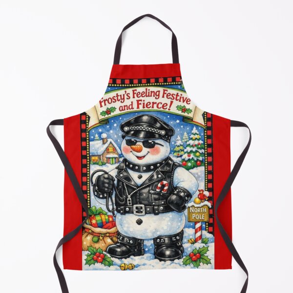 Item preview, Camp Christmas Gang Gay Leather Collection "Frosty's Feeling Fierce" Gay Leather Pride Graphic Design designed and sold by ItsAKinkThing.