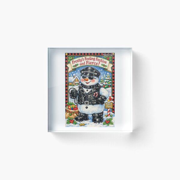 Item preview, Camp Christmas Gang Gay Leather Collection "Frosty's Feeling Fierce" Gay Leather Pride Graphic Design designed and sold by ItsAKinkThing.