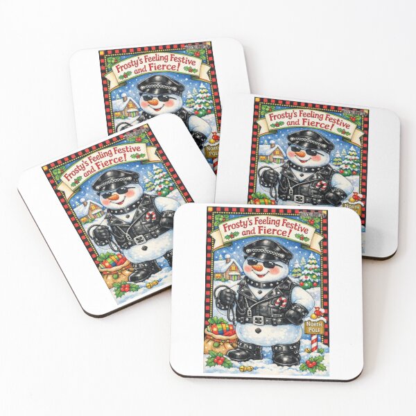 Item preview, Camp Christmas Gang Gay Leather Collection "Frosty's Feeling Fierce" Gay Leather Pride Graphic Design designed and sold by ItsAKinkThing.