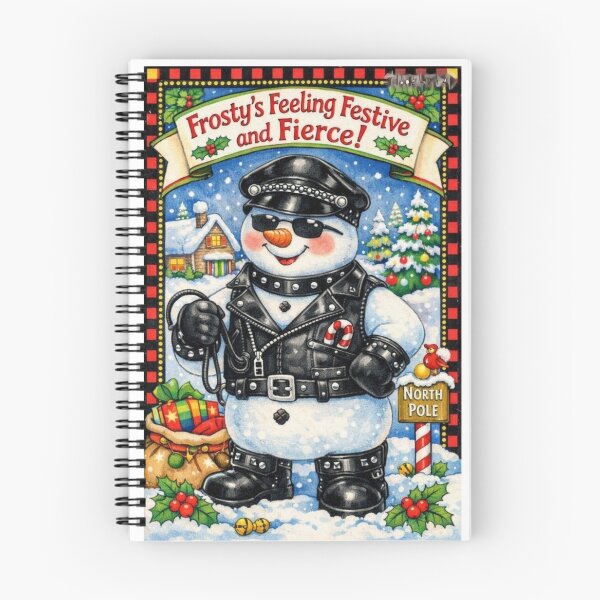 Item preview, Camp Christmas Gang Gay Leather Collection "Frosty's Feeling Fierce" Gay Leather Pride Graphic Design designed and sold by ItsAKinkThing.