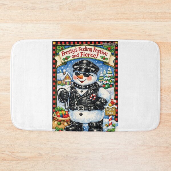 Item preview, Camp Christmas Gang Gay Leather Collection "Frosty's Feeling Fierce" Gay Leather Pride Graphic Design designed and sold by ItsAKinkThing.
