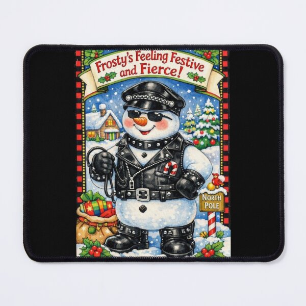 Item preview, Camp Christmas Gang Gay Leather Collection "Frosty's Feeling Fierce" Gay Leather Pride Graphic Design designed and sold by ItsAKinkThing.