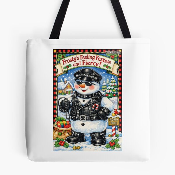 Item preview, Camp Christmas Gang Gay Leather Collection "Frosty's Feeling Fierce" Gay Leather Pride Graphic Design designed and sold by ItsAKinkThing.