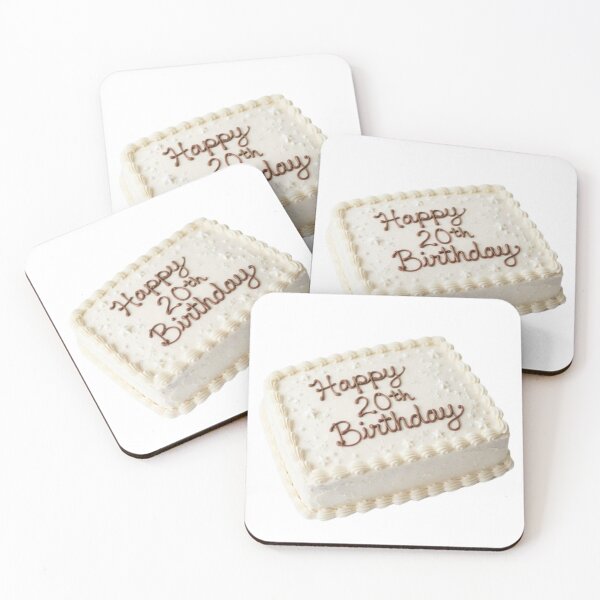 Item preview, Happy 20th birthday 20 cute adorable cake party vanilla white kawaii designed and sold by CheeseBlueprint.