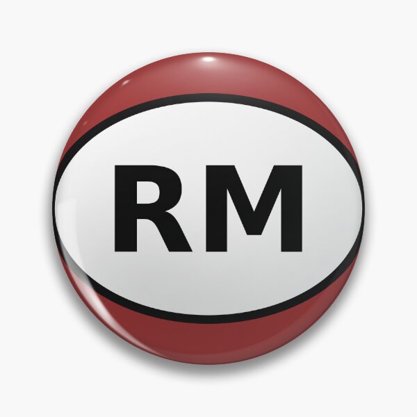 Item preview, Madagascar RM International Oval Sticker · Minimalist African Travel Identity designed and sold by The Digital Compass.