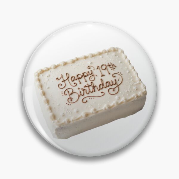 Item preview, Happy 19th birthday 19 cute adorable cake party vanilla white kawaii designed and sold by CheeseBlueprint.