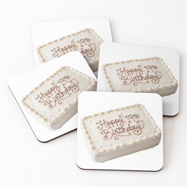 Item preview, Happy 19th birthday 19 cute adorable cake party vanilla white kawaii designed and sold by CheeseBlueprint.