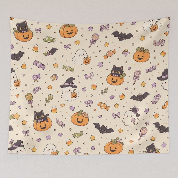 Item preview, A Cute whimsical Halloween pattern designed and sold by ellinnur.