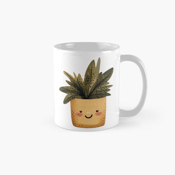 Item preview, Cute Smiling Houseplant – Kawaii Watercolor Potted Plant designed and sold by meghnad.