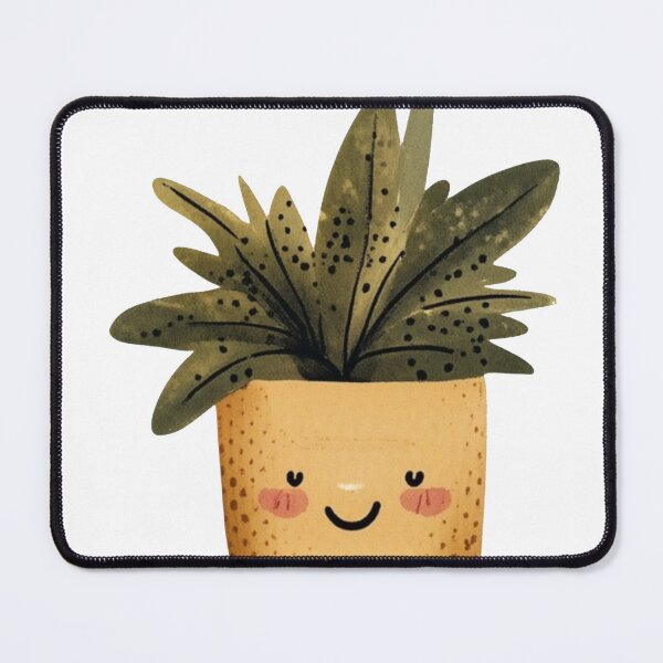 Item preview, Cute Smiling Houseplant – Kawaii Watercolor Potted Plant designed and sold by meghnad.