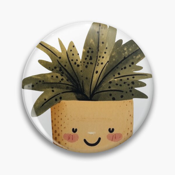 Item preview, Cute Smiling Houseplant – Kawaii Watercolor Potted Plant designed and sold by meghnad.