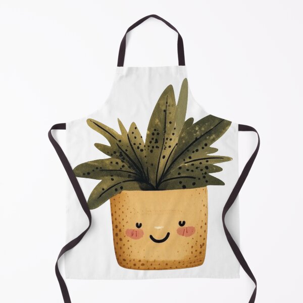 Item preview, Cute Smiling Houseplant – Kawaii Watercolor Potted Plant designed and sold by meghnad.