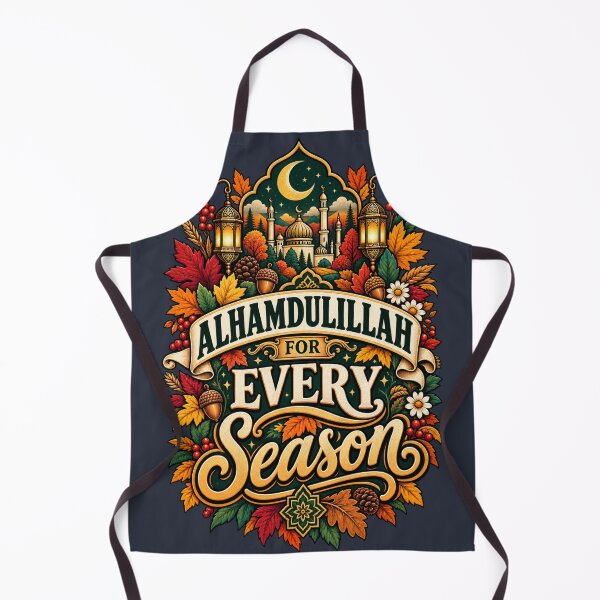 Item preview, Alhamdulillah For Every Season Islamic Autumn Mosque Lantern Typography Graphic designed and sold by PACS0011.