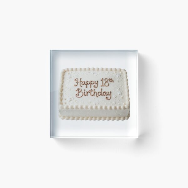 Item preview, Happy 18th birthday 18 cute adorable cake party vanilla white kawaii designed and sold by CheeseBlueprint.