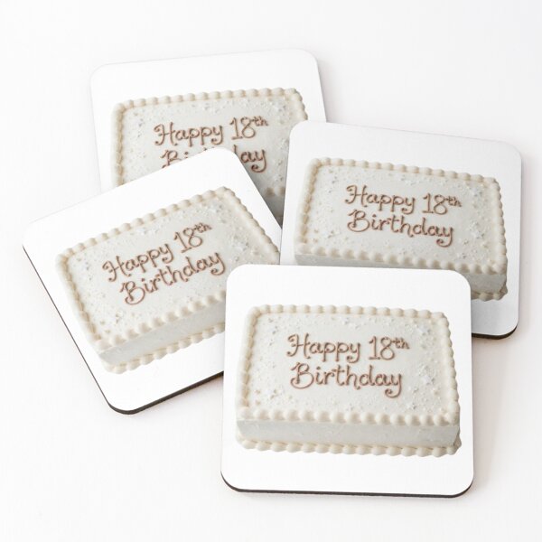Item preview, Happy 18th birthday 18 cute adorable cake party vanilla white kawaii designed and sold by CheeseBlueprint.
