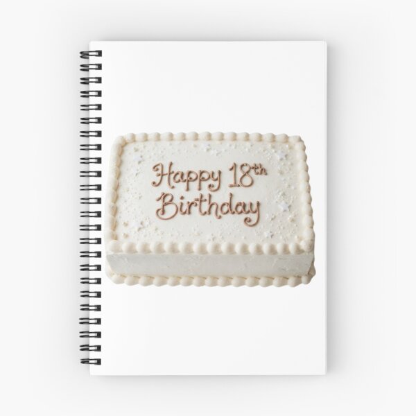 Item preview, Happy 18th birthday 18 cute adorable cake party vanilla white kawaii designed and sold by CheeseBlueprint.