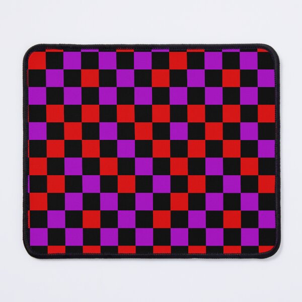 Item preview, Red Purple and Black Checkered Design   designed and sold by PatternTitan.