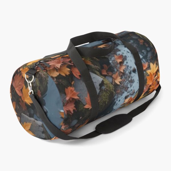Item preview, Autumn Stream with Fallen Maple Leaves — Forest Creek Nature Photography designed and sold by LYAN-STORE.