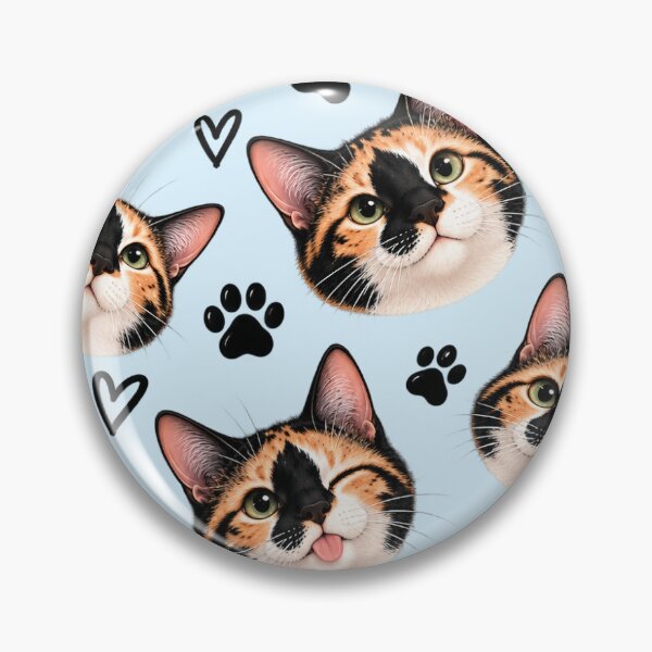 Artikelvorschau, Calico Cat Faces – Cute & Silly Kitty Pattern entworfen und verkauft von House of Vardit.