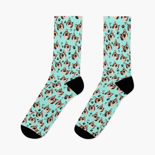 Item preview, Calico Cat Faces – Cute & Silly Kitty Pattern designed and sold by House of Vardit.