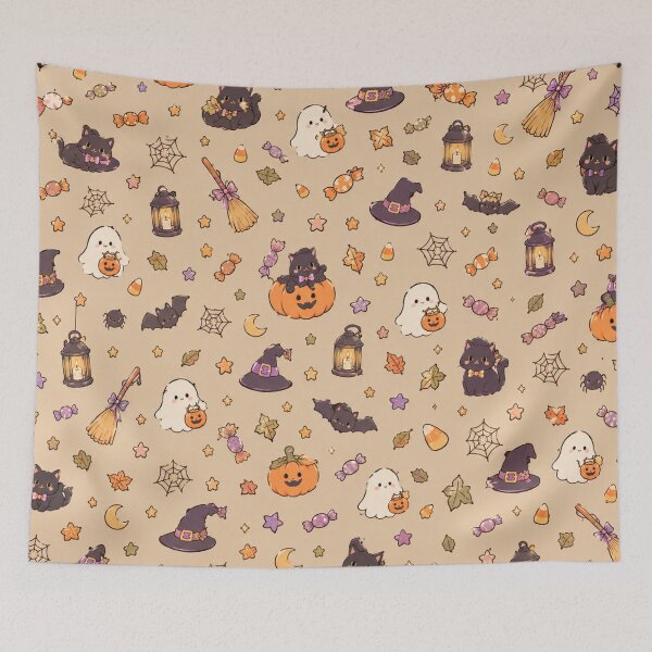 Item preview, A Cute whimsical Halloween pattern designed and sold by ellinnur.