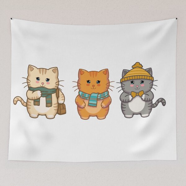Item preview, Cute triplet Kittens in Autumn! designed and sold by Hello-Cuties.