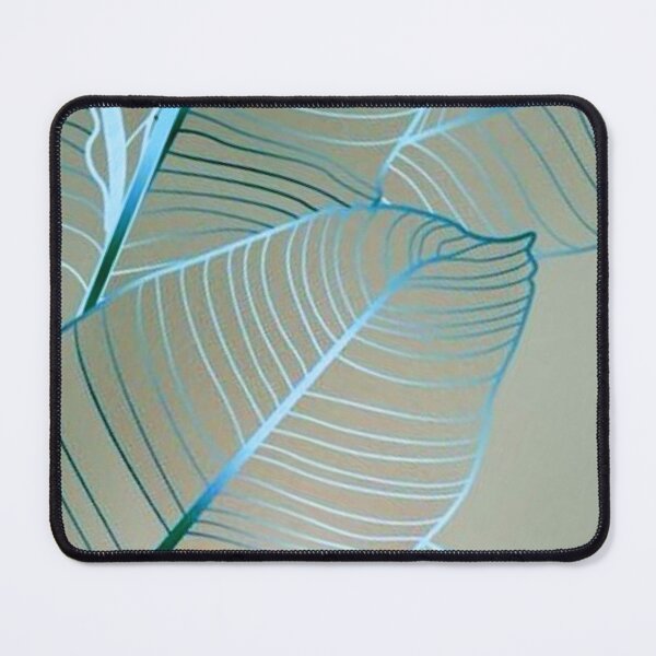 Item preview, Blue Banana Leaves Skeleton Line Art — Modern Cyan Botanical Vector designed and sold by LYAN-STORE.