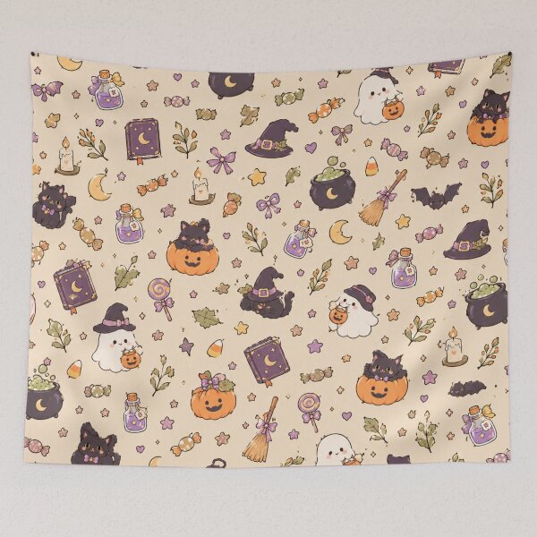 Item preview, A Cute whimsical Halloween pattern designed and sold by ellinnur.