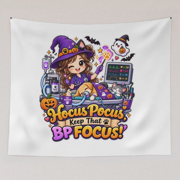 Item preview, Hocus Pocus, Keep That BP Focus – Funny Veterinary Anesthesia Halloween designed and sold by Bettybee00.