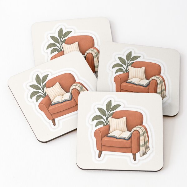 Item preview, Cozy Armchair Reading Nook - Warm Bookish Illustration designed and sold by NourtyMK.