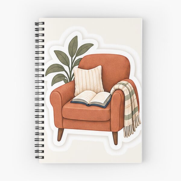 Item preview, Cozy Armchair Reading Nook - Warm Bookish Illustration designed and sold by NourtyMK.