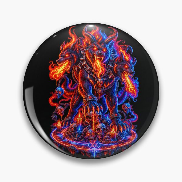 Item preview, Gothic Hellhound Skull Fire Dark Fantasy designed and sold by QuiteOrbit.