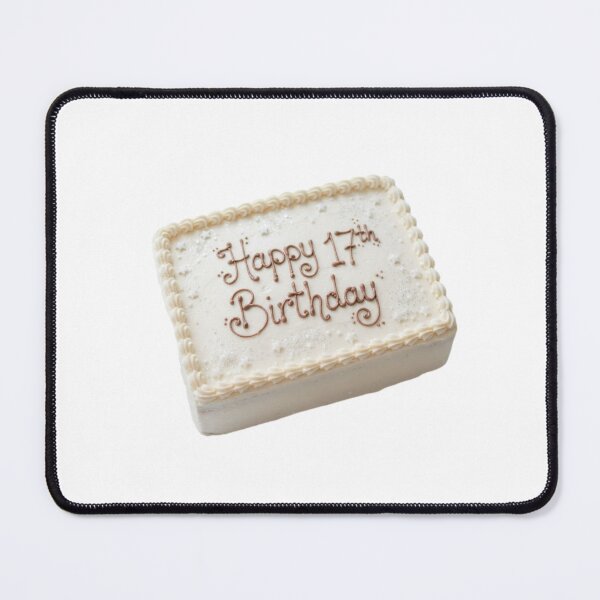 Item preview, Happy 17th birthday 17 cute adorable cake party vanilla white kawaii designed and sold by CheeseBlueprint.