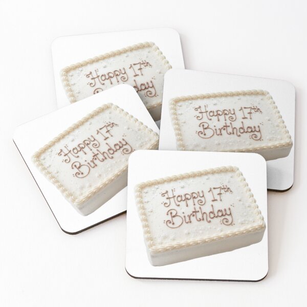 Item preview, Happy 17th birthday 17 cute adorable cake party vanilla white kawaii designed and sold by CheeseBlueprint.
