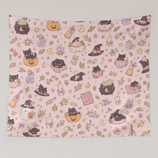 Item preview, A Cute whimsical Halloween pattern designed and sold by ellinnur.
