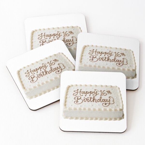 Item preview, Happy 16th birthday 16 cute adorable cake party vanilla white kawaii designed and sold by CheeseBlueprint.
