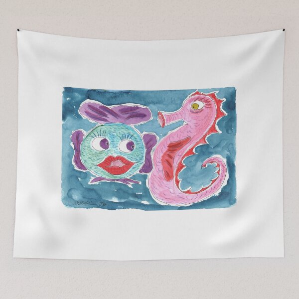 Item preview, Fish & Seahorse designed and sold by Anke‘s Bazaar.