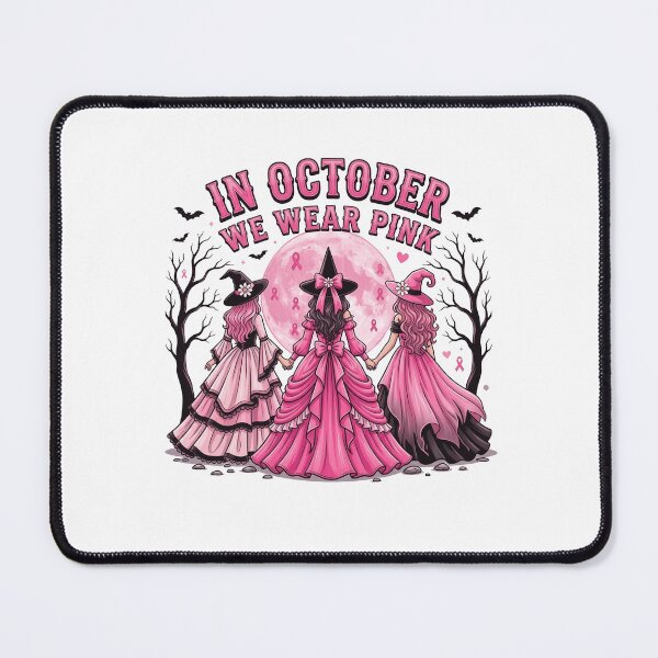 Item preview, In October We Wear Pink Shirt, Breast Cancer Awareness Witches designed and sold by To101ARt.