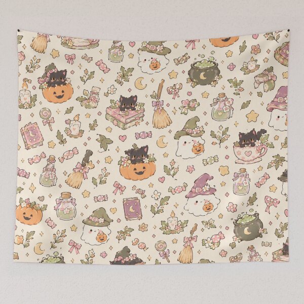 Item preview, A Cute whimsical Halloween pattern designed and sold by ellinnur.