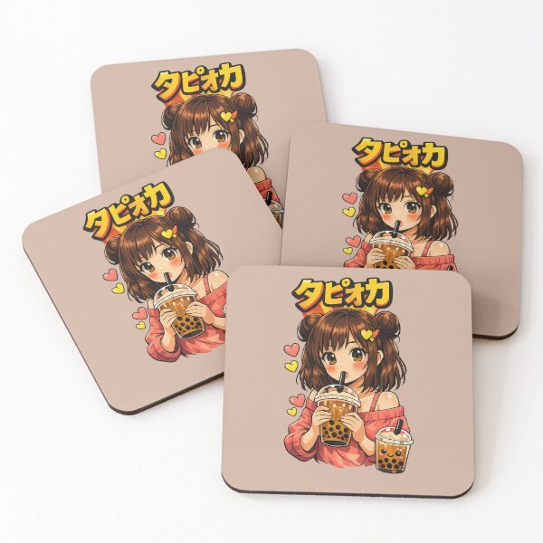 Item preview, Anime Girl with Coffee Cup designed and sold by Dew Drop Designs.