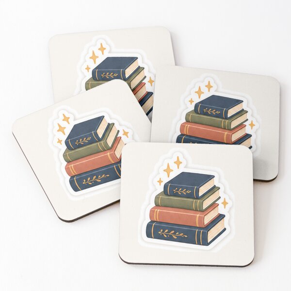 Item preview, Vintage Stacked Books – Cozy Literary Illustration designed and sold by NourtyMK.