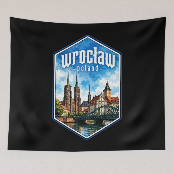 Item preview, Wroclaw City Poland Watercolor Travel designed and sold by TomFrontierArt.